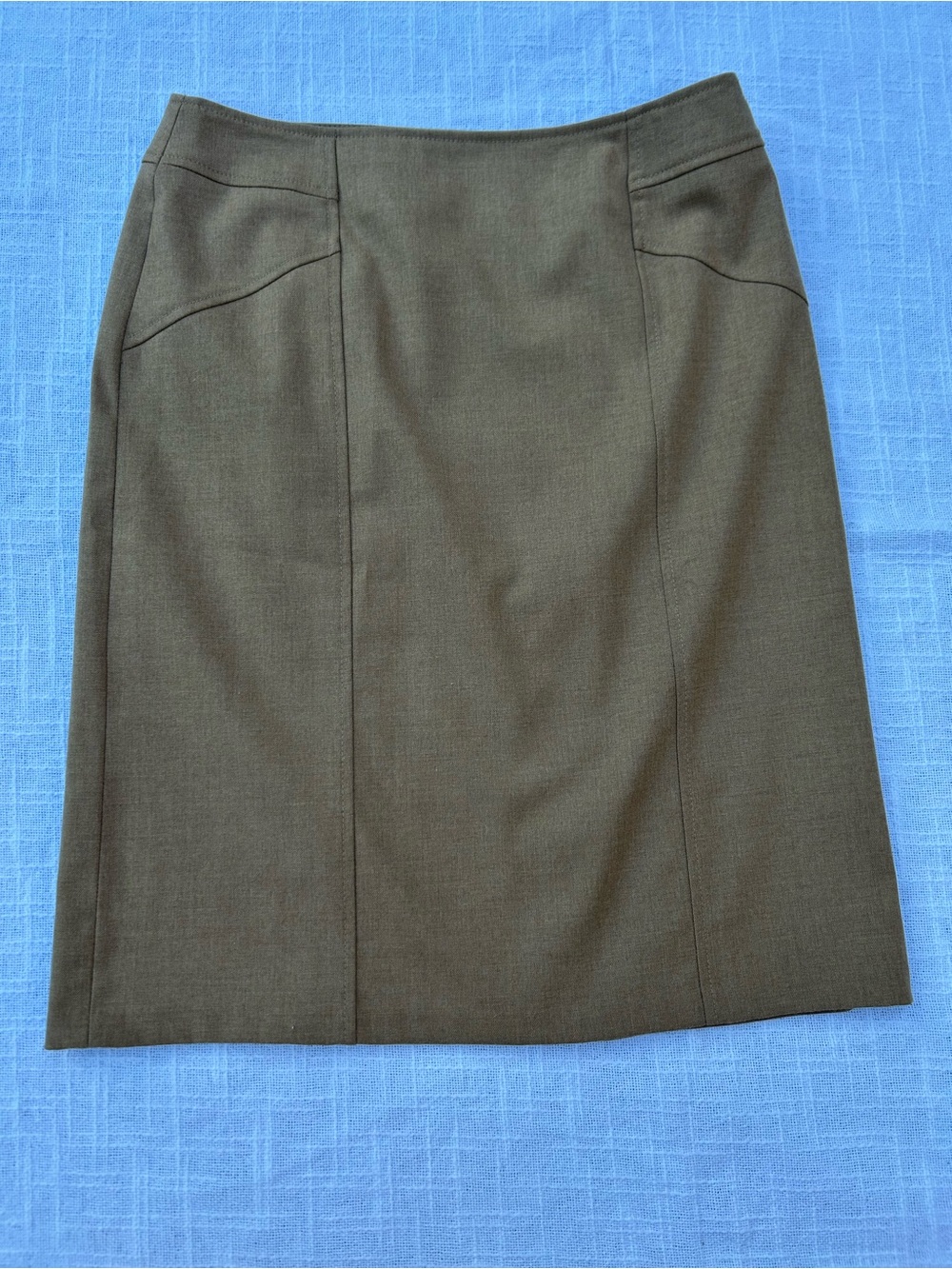 Coldwater Creek Olive Green Pencil Skirt